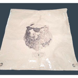 Lucky Brand Lucky Kid Eyewear Linen Drawstring Shoulder Bag- New